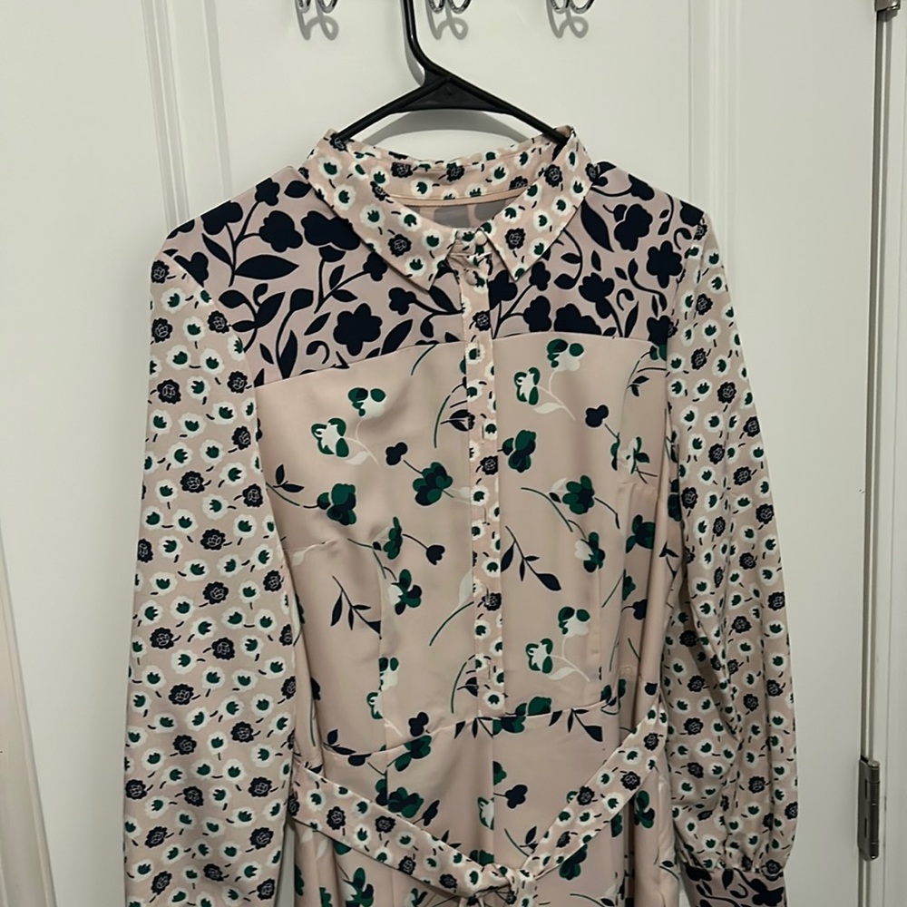 Boden long sleeve midi floral dress NWOT Size 8